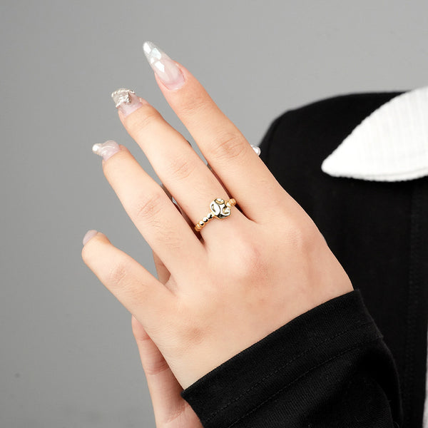 FJ0834 925 Sterling Silver Skull Ring