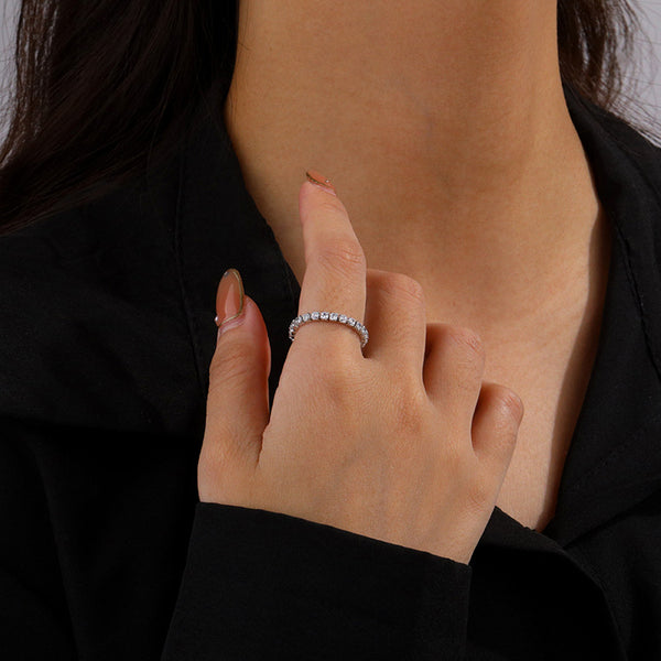FJ0917 925 Sterling Silver Tennis Ring