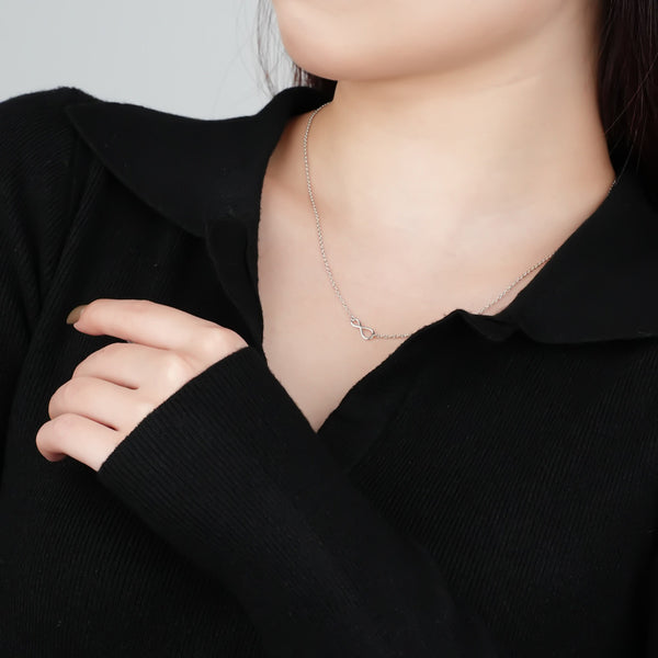 FX1067 925 Sterling Silver Infinity Necklace