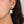 FE2543 925 Sterling Silver Dainty Square CZ Stone Dangle Hoop Earring