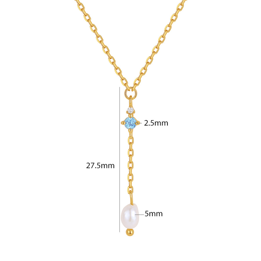 VFX0546 Lariat Y Shape Shell Pearl Necklace