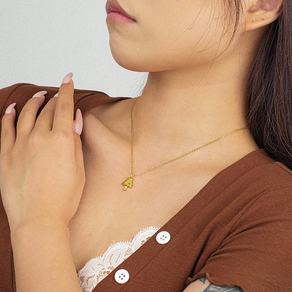 FX0990 925 Sterling Silver Christmas Tree Women Pendant Necklaces