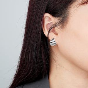FE2662 925 Sterling Silver Triangle Stud Earrings