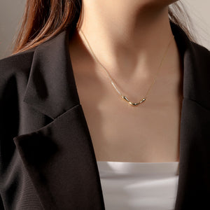 FX0956 925 Sterling Silver Vintage V Shape Women Clavicle Necklaces