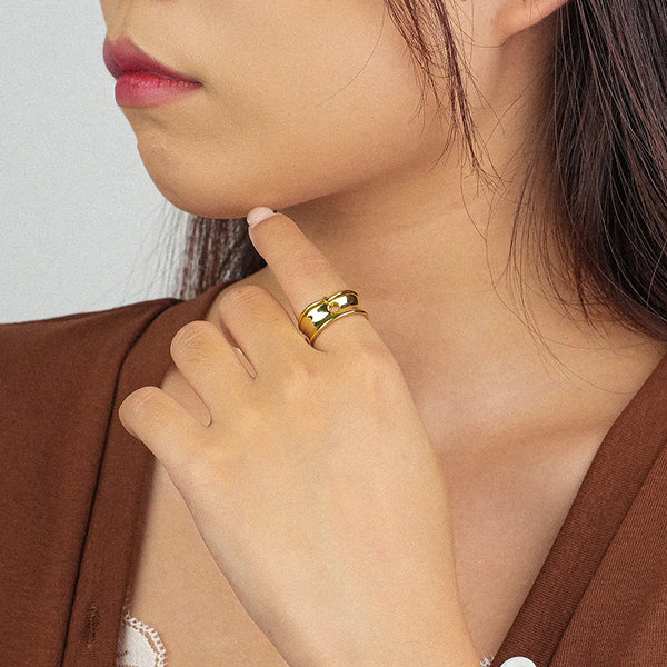 FJ0926 925 Sterling Silver Double Ring