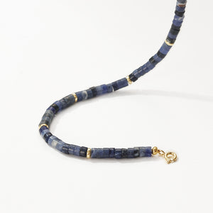 PB0155 925 Sterling Silver Blue Natural Stone Charm Beads Bracelet