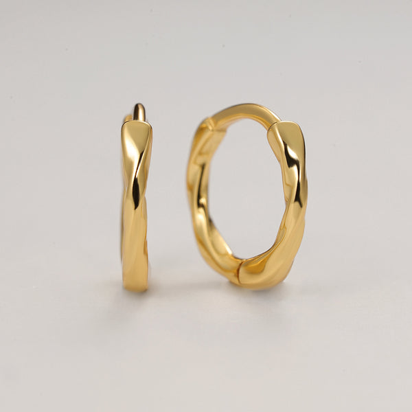 FE2164 925 Sterling Silver Simple Knot Wire Wrap Earrings