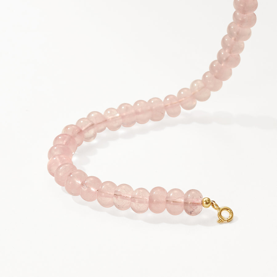 PB0151 925 Sterling Silver Pink Crystal Beads Bracelet