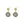 FE2468 925 Sterling Silver Cubic Zirconia Evil Eye Stud Earrings