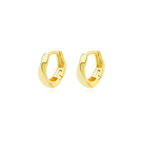 FE2562 925 Sterling Silver Twist Glaze Hoop Earring
