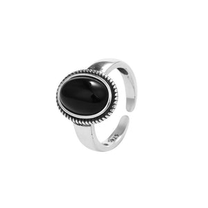FJ1002 925 Sterling Silver Black Onyx Ring
