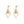 FE2639 925 Sterliang Silver Color Zircon Rhombus Dangle Stud Earring