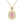 FX1206_D 925 Sterling Silver Pink Oval CZ Necklace