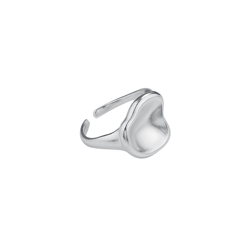 FJ0968 925 Sterling Silver Sunken Ring