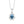 FX1225 925 Sterling Silver Two-Color Teardrop Necklace