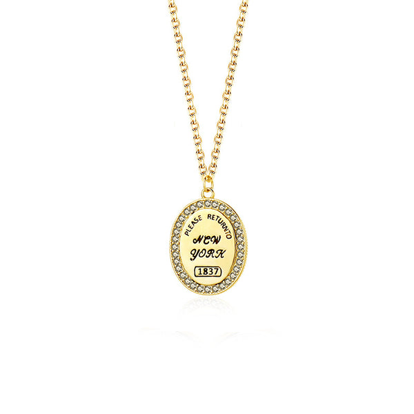 FX1115 925 Sterling Silver Vintage Alphabet Necklace