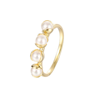 FJ0997 925 Sterling Silver Shell Pearl Ring