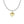 FX1132 925 Sterling Silver Gold Plump Heart Bead Pendant Necklace