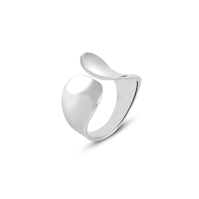 FJ0859 925 Sterling Silver Double Wave Ring