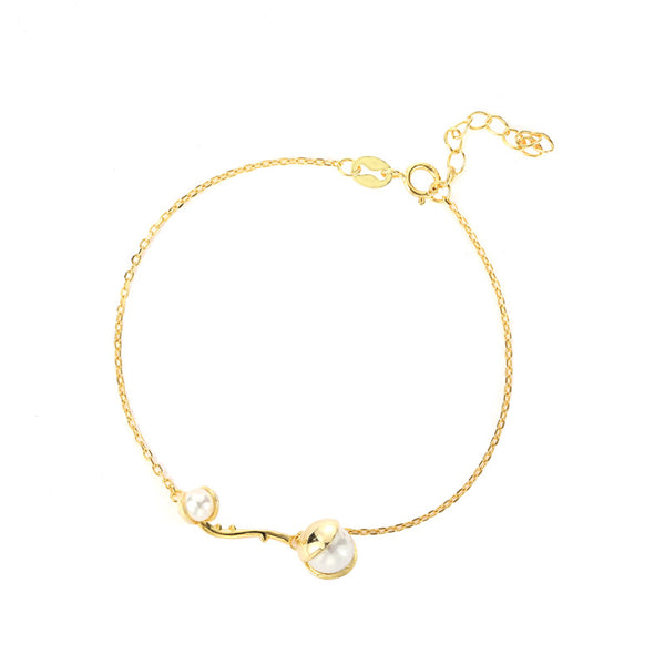 FS0323 925 Sterling Silver Elegant Pearl Bracelet