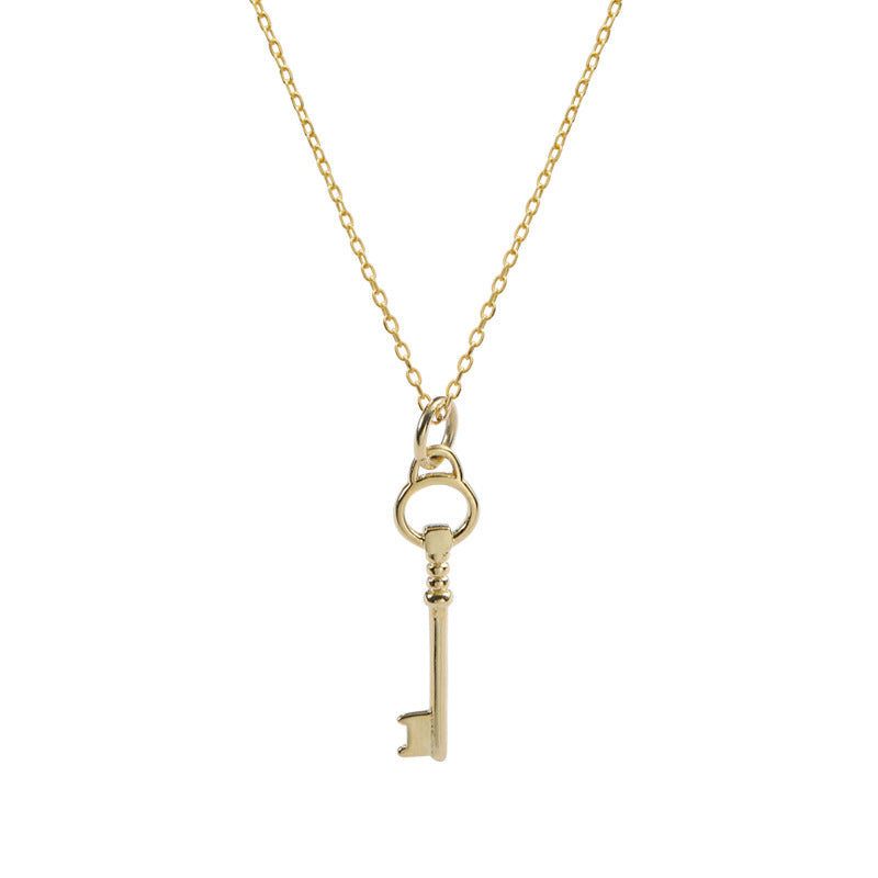 FX1165 925 Sterling Silver Key Pendant Necklace