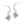 RHE1341 925 Sterling Silver Flower Dangle Earrings