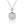 FX1218 925 Sterling Silver Pave Diamond Pendant Necklace