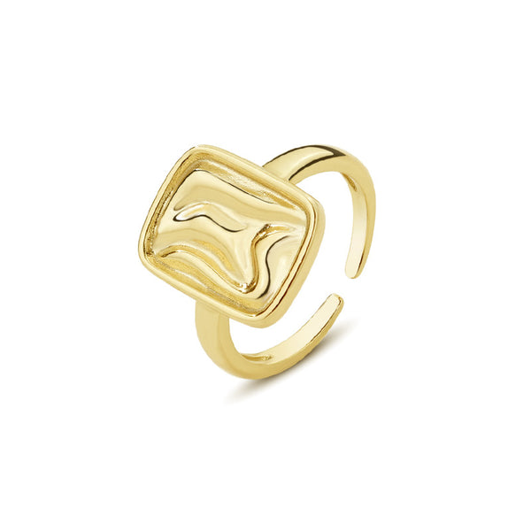 FJ0886 925 Sterling Silver Cubic Signet Ring