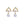 FE2592 925 Sterling Silver Triangle Pearl Dangle Stud Earring