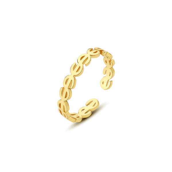 FJ0847 925 Sterling Silver Dollor Ring