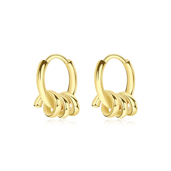 FE2684 925 Sterling Silver Spiral Hoop Earrings