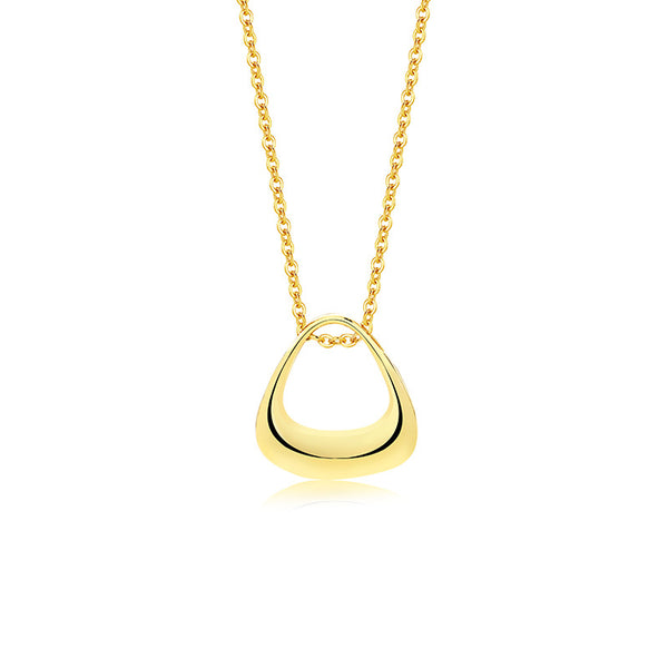 FX0972 925 Sterling Silver Geometric Triangle NecklaceS