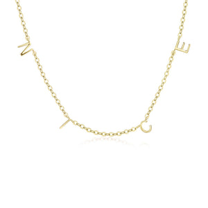 FX0969 925 Sterling Silver Letter Initial "NICE" Necklaces