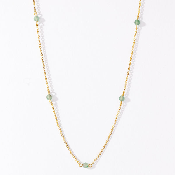 VFX0288 Birthstone Beaded Chain Necklace