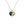 FX1034 925 Sterling Silver Zirconia Malachite Plump Heart Necklaces