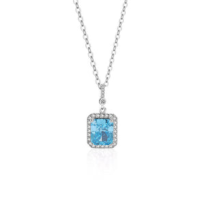FX1208_C 925 Sterling Silver Cubic Diamond Necklace