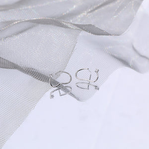 FE2667 925 Sterling Silver Irregular Zircon Stud Earrings