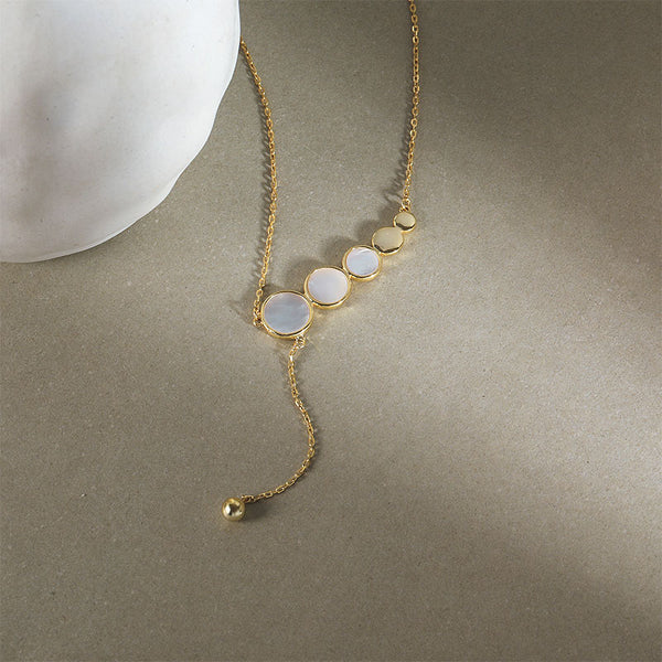 FX1172 925 Sterling Silver Round Bead Pendant Chain Necklace