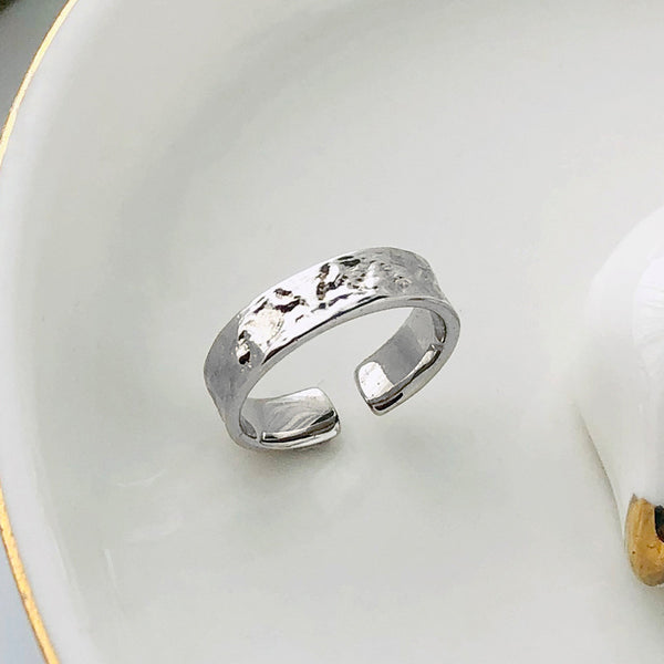 FJ0990 925 Sterling Silver Irregular Open Ring