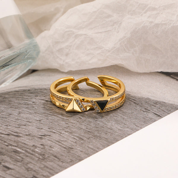 FJ0895 925 Sterling Silver Two-in-one Ring