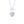 FX1092 925 Sterling Silver Zircon Crescent Moon Heart Toggle Necklace