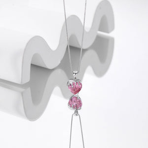 FX1130 925 Sterling Silver Lava Gradient Heart Necklace