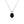 RHX1050 Geometric Oval Onyx Pendant Necklace