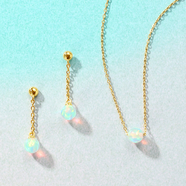 VFE0382 & VFX0381 Ball Opal Jewelry Set