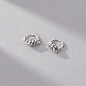 FE2684 925 Sterling Silver Spiral Hoop Earrings