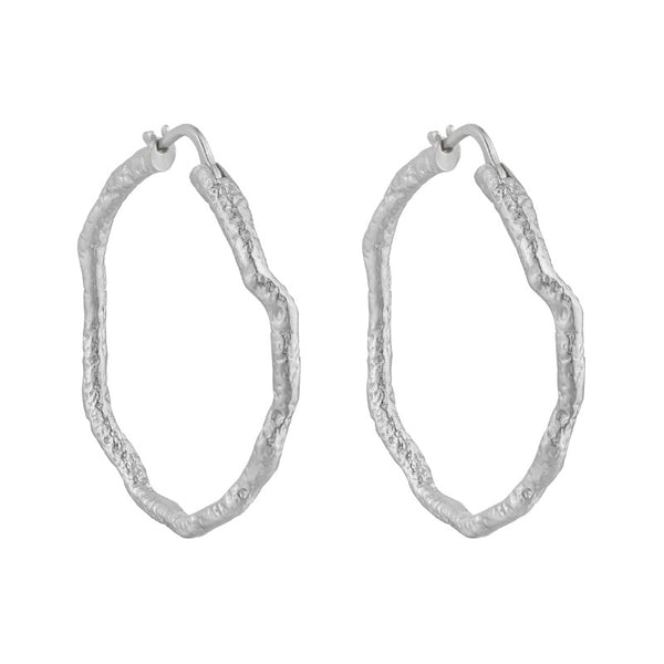 RHE1337 RHE1338 925 Sterling Silver Elegant Geometric Hoop Earrings