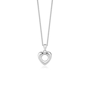 FX0962 925 Sterling Silver Dainty Heart Pendant Necklaces