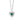 FX0996 925 Sterling Silver Vintage Emerald Heart Necklace