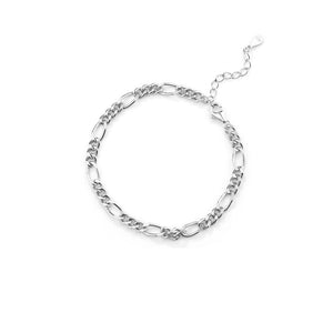 FS0366 925 Sterling Silver Figaro Chain Bracelet