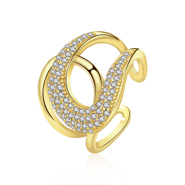 FJ1117 925 Sterling Silver Double Band Cross Ring